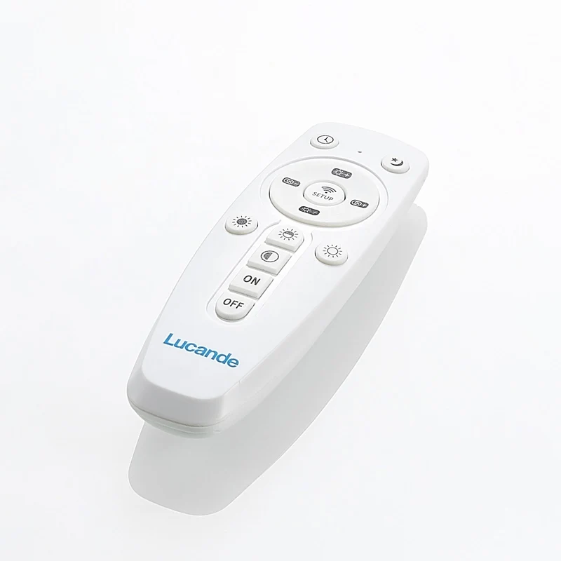 B-Ware Lucande Deckenleuchte Deckenlampe LED Enesa Silber rund Fernbedienung dimmbar299