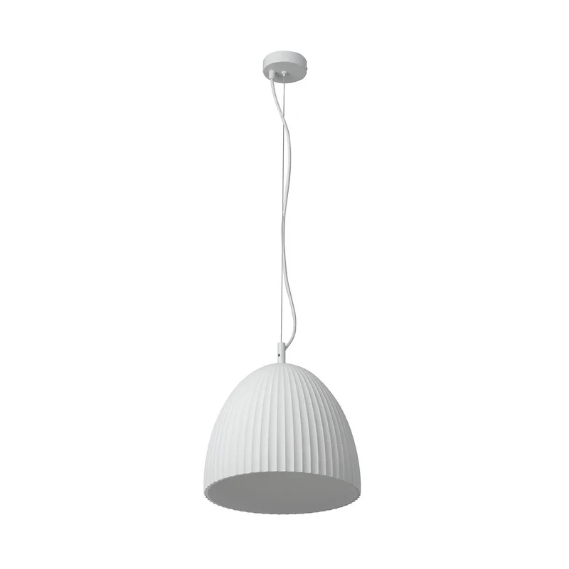B-Ware OSRAM Hängelampe Pendelleuchte weiß Gips E27 Decor Plaster Routes Bell Lampe