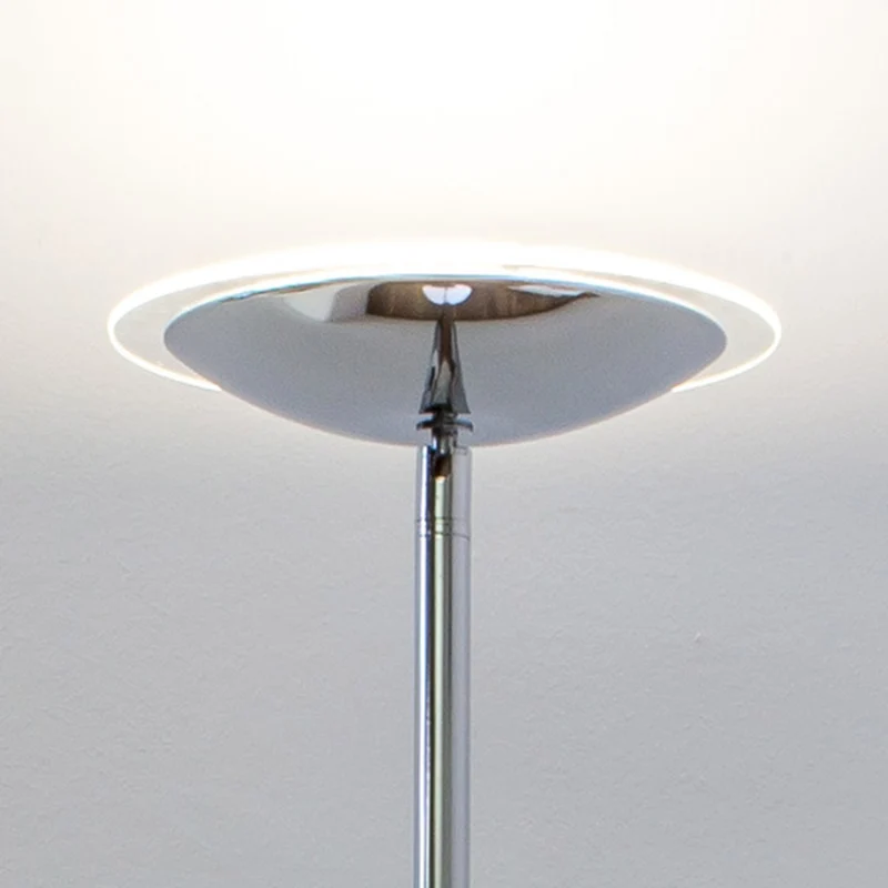 B-Ware Lindby Stehlampe Standlampe LED chrom dimmbar Malea Touchdimmer Wohnzimmer23