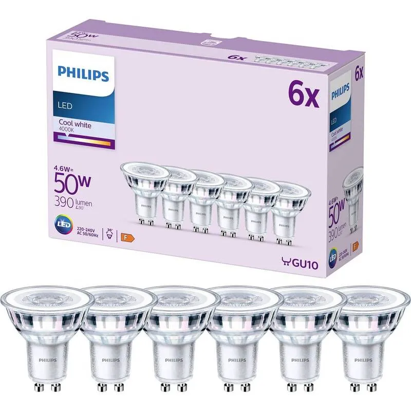 4x B-Ware Philips 9290012182 LED Reflector GU10 Bulb 4.6W=50W Neutral White
