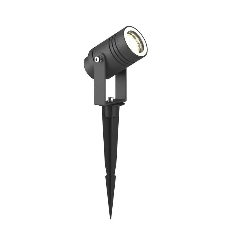B-Ware Lucande Außenstrahler Galina Gartenleuchte LED Strahler grau IP65 11cm 1x6W