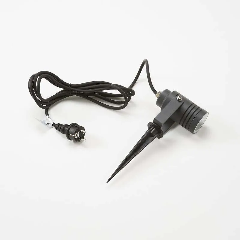 B-Ware Lucande Außenstrahler Galina Gartenleuchte LED Strahler grau IP65 11cm 1x6W