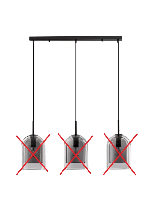 B-Ware Nova Luce Pendelleuchte Hängeleuchte VELOR E27 LED Rauchgrau SIEHE TEXT/FOTO
