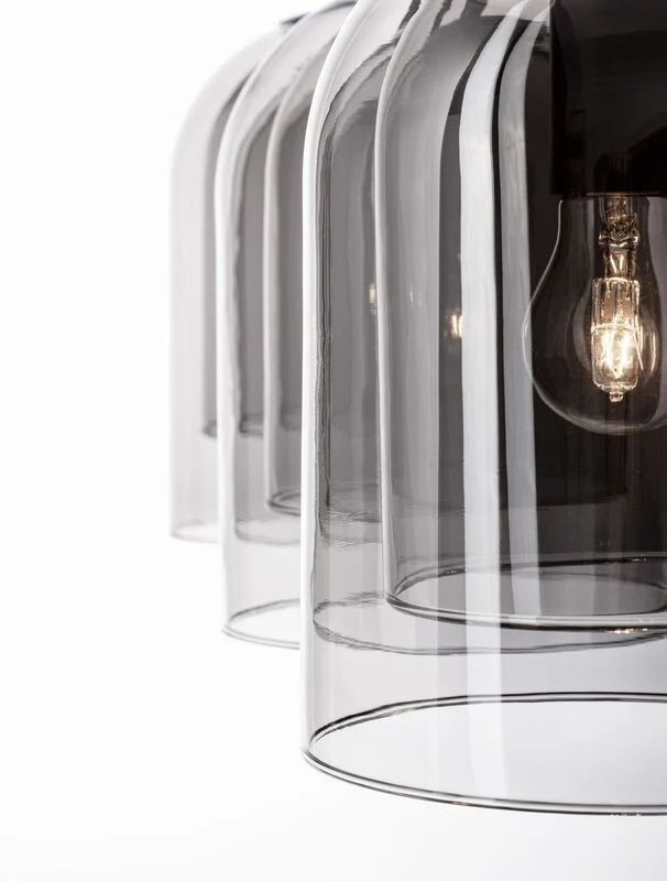 B-Ware Nova Luce Pendelleuchte Hängeleuchte VELOR E27 LED Rauchgrau SIEHE TEXT/FOTO