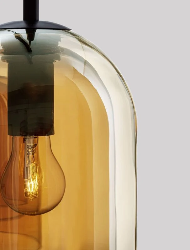 B-Ware Nova Luce Pendelleuchte Hängeleuchte VELOR Lampe LED Bernstein SIEHE TEXT/FOTO