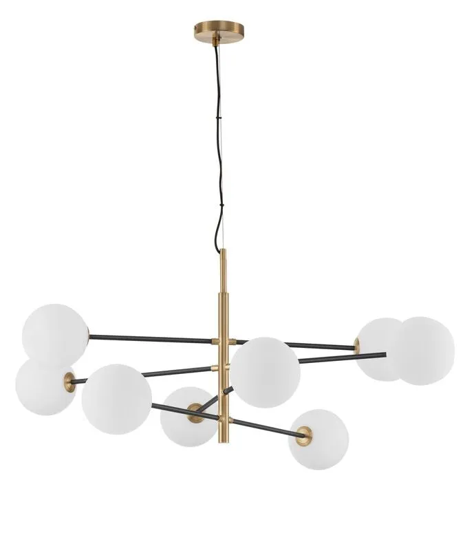 B-Ware Nova Luce Pendelleuchte Hängeleuchte VITRA LED Gold Glas Metall SIEHE TEXT/FOTO