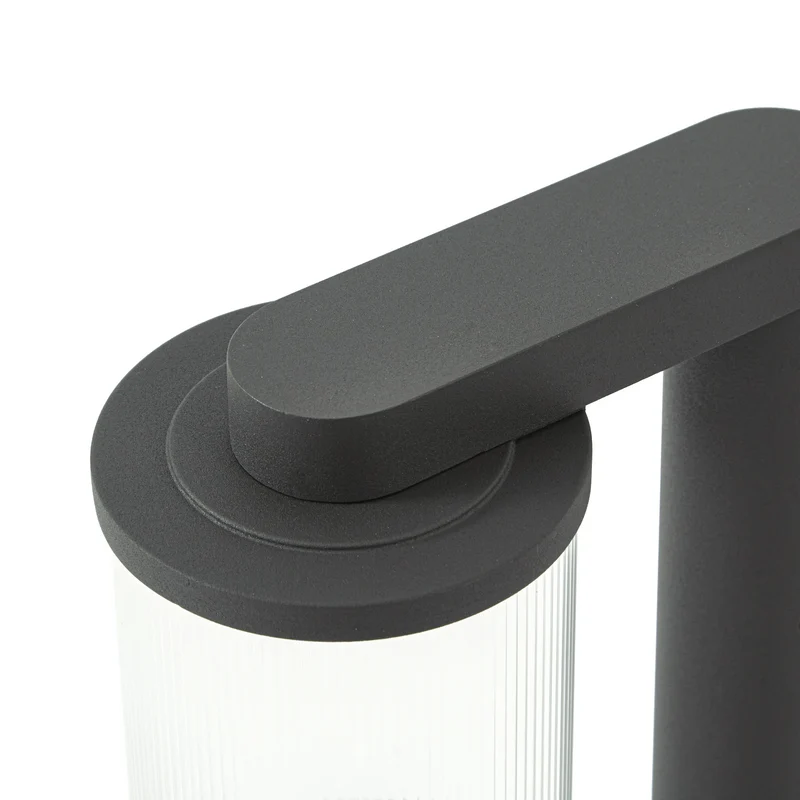 B-Ware Lucande Wegeleuchte Gartenleuchte Beelia LED Aluminium Glas schwarz IP65 90 cm