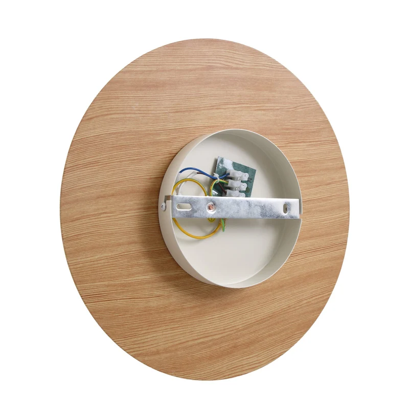 B-Ware Lindby Wandleuchte Zain Wandlampe Leuchte Lampe holzfarben weiß Glas Ø 33 cm772