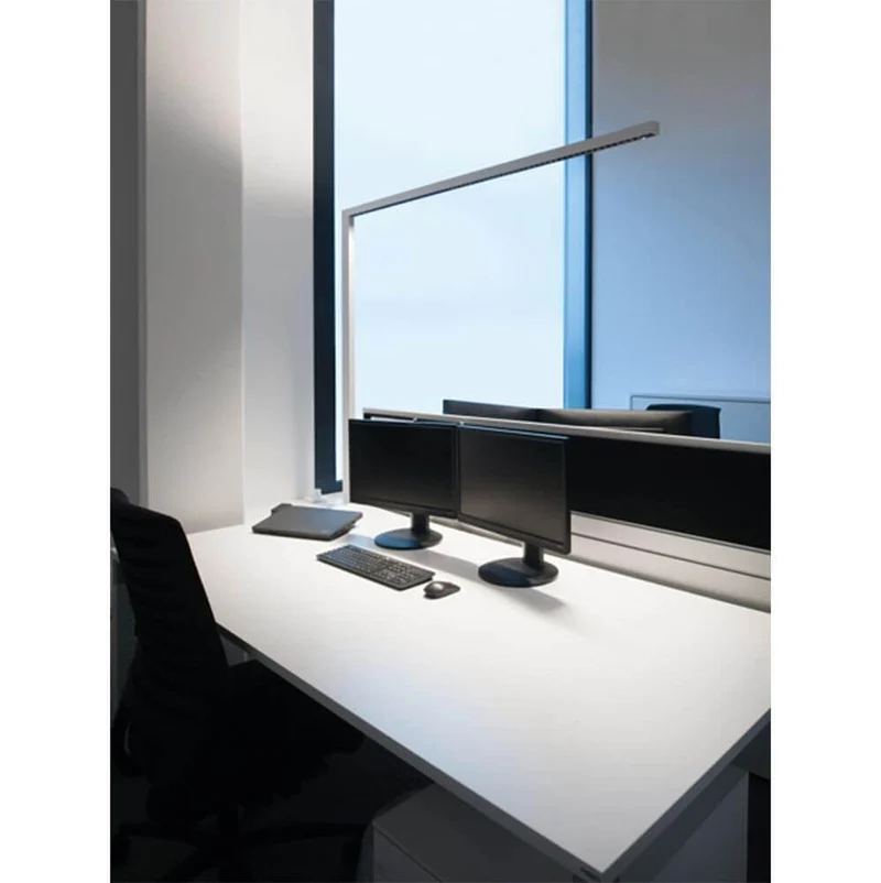 Lens Single Büro Stehleuchte 6100lm up & down Weiß dimmer