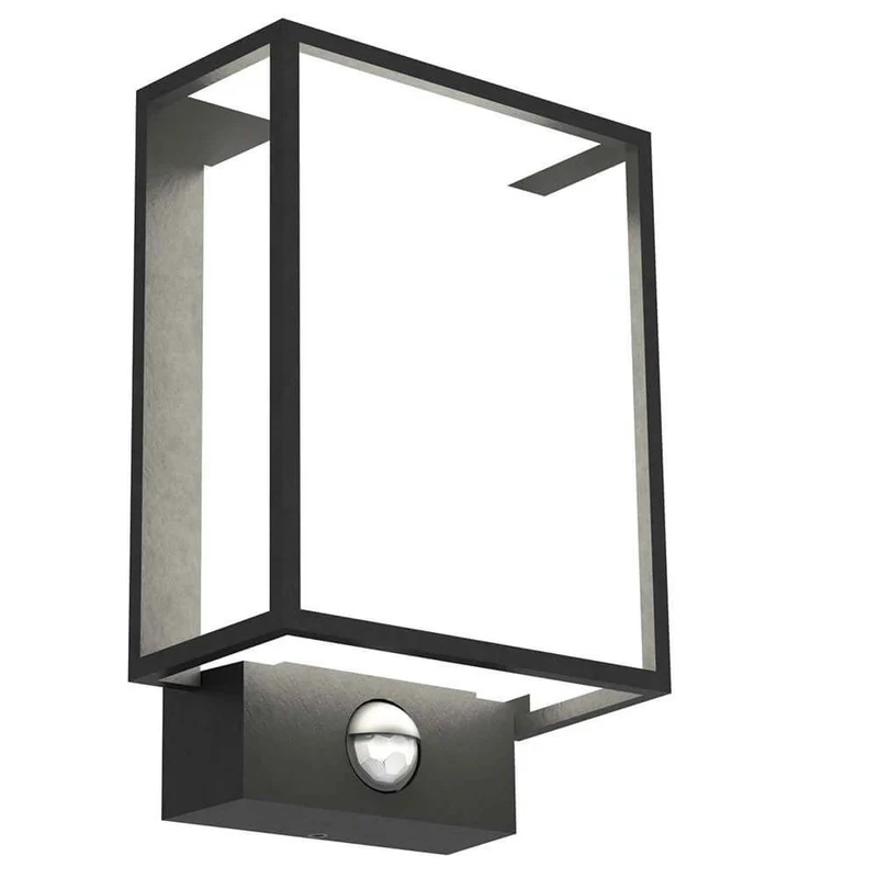 LED Sensor-Wandlampe Nestor IP44 Dimmbar Schwarz