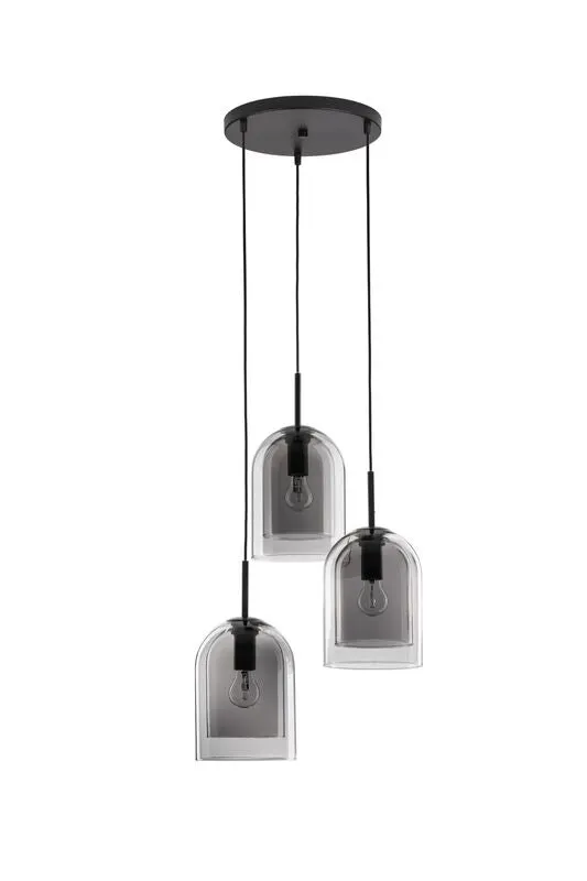 B-Ware Nova Luce Pendelleuchte Hängeleuchte VELOR E27 Schwarz dimmbar SIEHE TEXT/FOTO