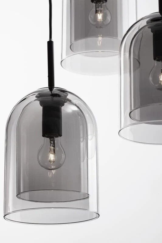 B-Ware Nova Luce Pendelleuchte Hängeleuchte VELOR E27 Schwarz dimmbar SIEHE TEXT/FOTO