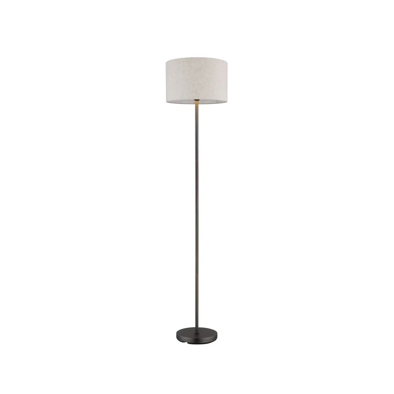 B-Ware Globo Stehleuchte Standlampe Thea Leuchte creme/schwarz Leinen Metall H160cm