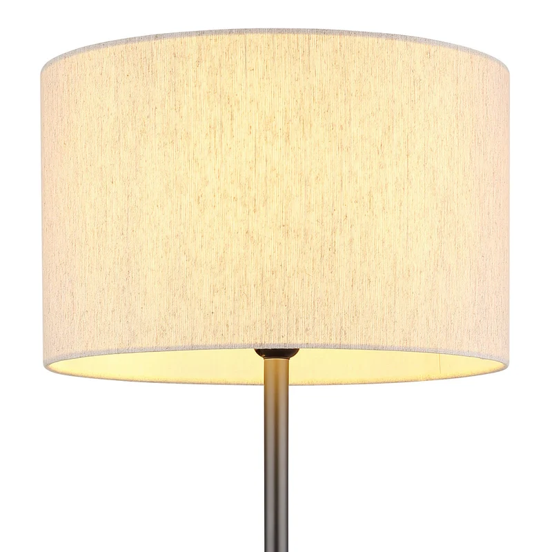 B-Ware Globo Stehleuchte Standlampe Thea Leuchte creme/schwarz Leinen Metall H160cm