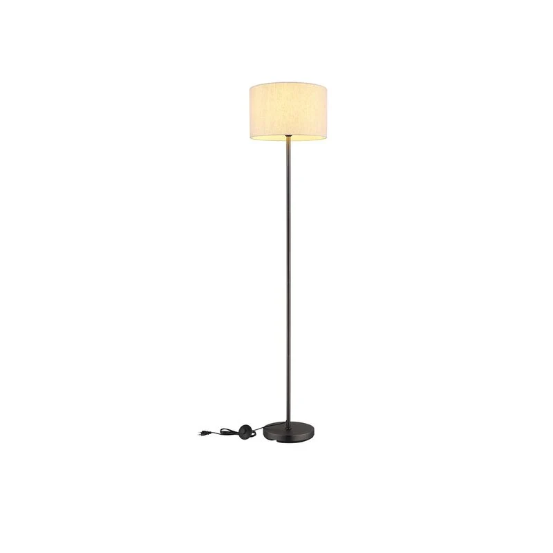 B-Ware Globo Stehleuchte Standlampe Thea Leuchte creme/schwarz Leinen Metall H160cm