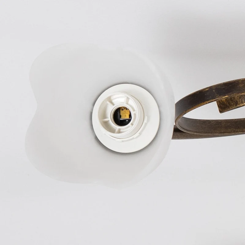 B-Ware Deckenleuchte Lampe Odino Metall Glas bronze weiß satiniert E14 LED dimmbar