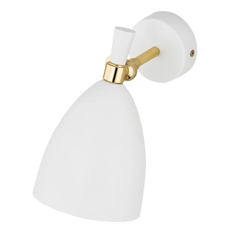 B-Ware Wandleuchte Cyntia schwenkbar weiß-messing Wandlampe Lampe Leuchte Spot Licht771
