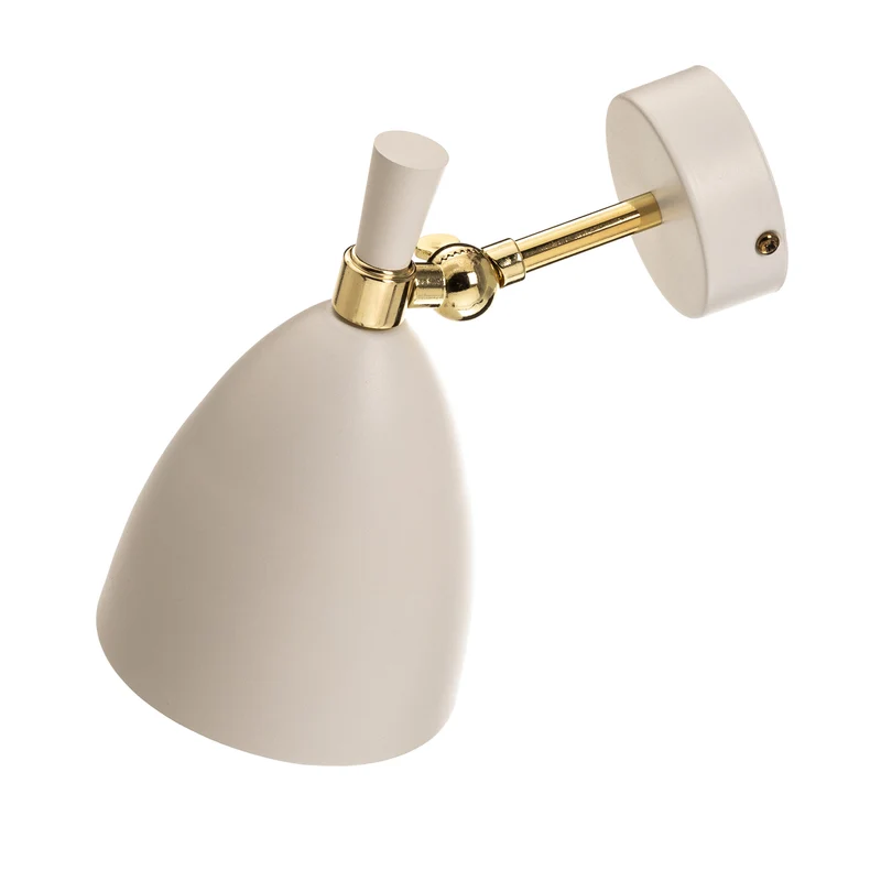 B-Ware Wandleuchte Cyntia schwenkbar weiß-messing Wandlampe Lampe Leuchte Spot Licht771