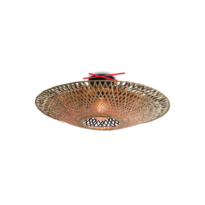 B-Ware Good Mojo Deckenleuchte Lampe Kalimantan Bambus 44cm E27 LED SIEHE TEXT/FOTO