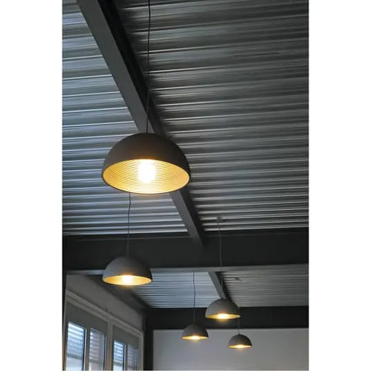 B-Ware SLV Forchini M PD-1 Hängeleuchte Hängeleuchte Lampe Leuchte 40W 50cm schwarz/gol