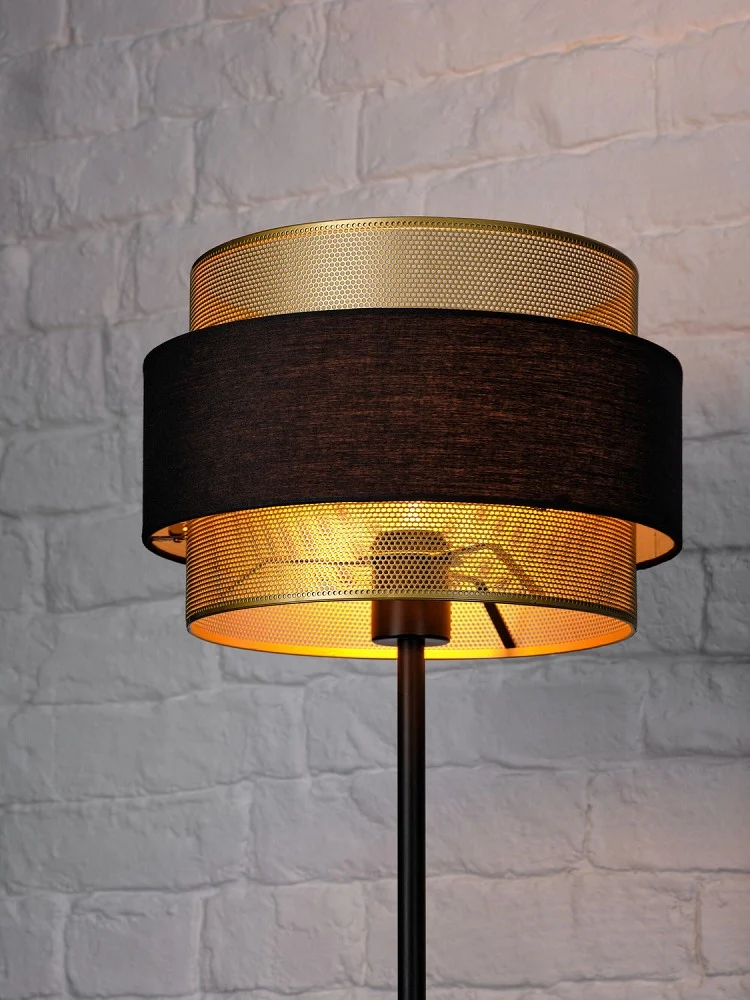 B-Ware OSRAM Stehleuchte Standlampe Leuchte Hornet Decor E27 LED Schwarz Gold Lampe