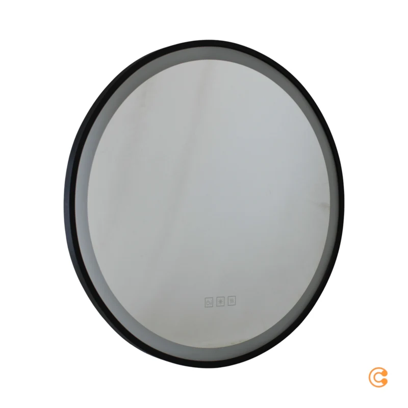 B-Ware Paulmann Wandspiegel Spiegel Mirra LED dimmbar Touch schwarz Metall Acryl 59cm
