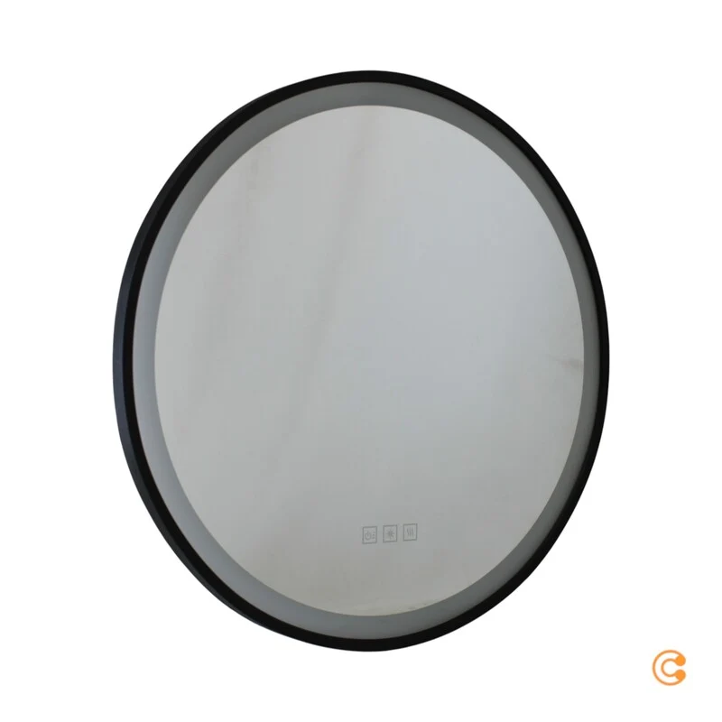 B-Ware Paulmann Wandspiegel Spiegel Mirra LED dimmbar Touch schwarz Metall Acryl 59cm