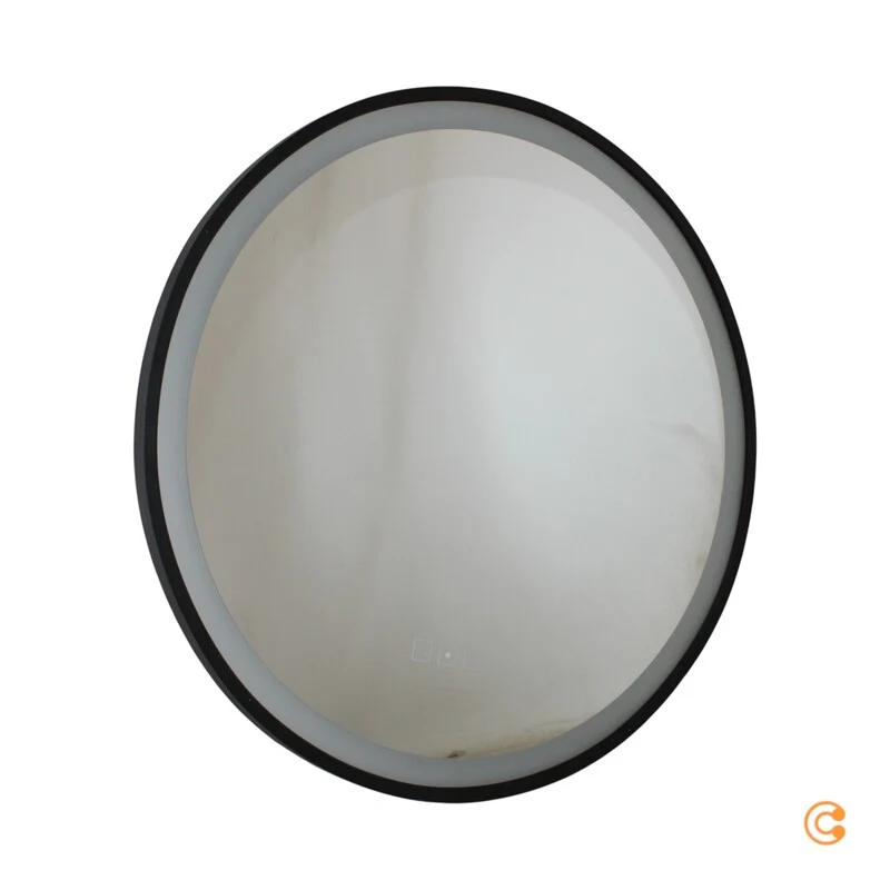 B-Ware Paulmann Wandspiegel Spiegel Mirra LED dimmbar Touch schwarz Metall Acryl 59cm