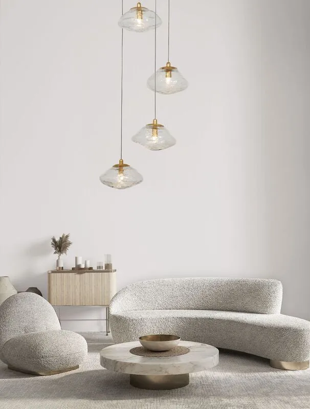 B-Ware Nova Luce Pendelleuchte Hängeleuchte KING G9 LED 5-fach Gold SIEHE TEXT/FOTO