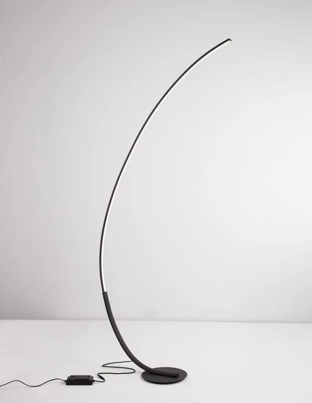 B-Ware Nova Luce Stehlampe Standleuchte LED Schwarz Warmweiß dimmbar 172cm SIEHE TEXT