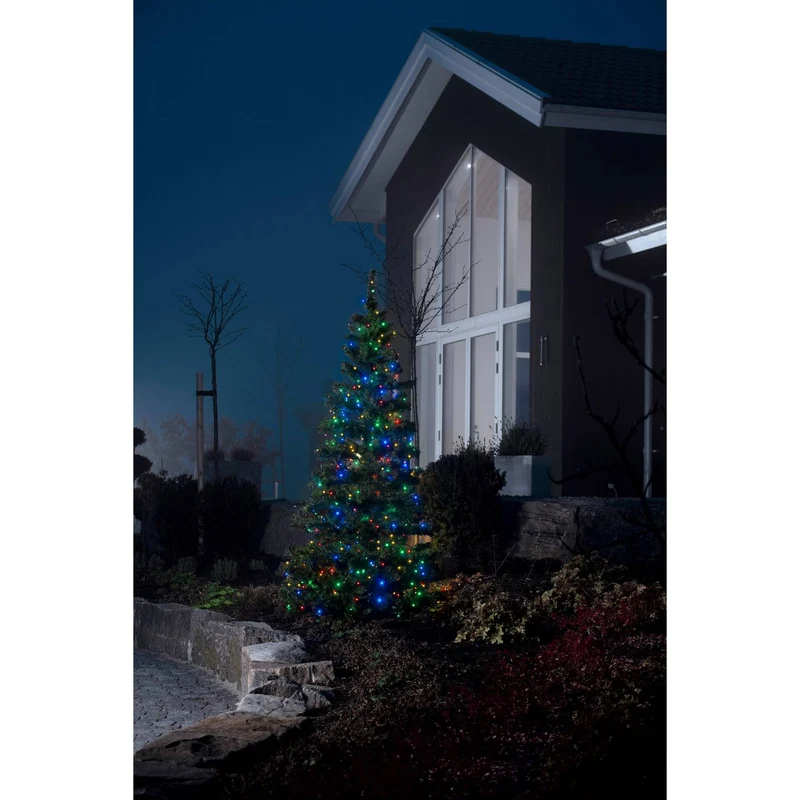 B-Ware Konstsmide Lichterkette Lichtergirlande 100 LED RGB Außen dimmbar Basis System