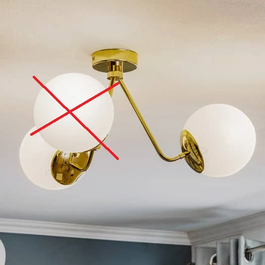 B-Ware Euluna Deckenlampe Lampe Leuchte hängend Tuse 3-flg messing SIEHE TEXT/FOTO