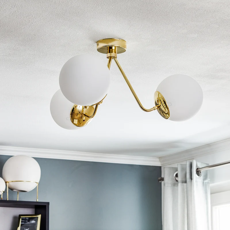 B-Ware Euluna Deckenlampe Lampe Leuchte hängend Tuse 3-flg messing SIEHE TEXT/FOTO