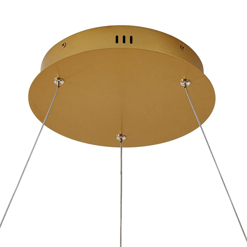 B-Ware Lucande Pendelleuchte Hängeleuchte LED Lampe gold Metall Beleuchtung 80 cm