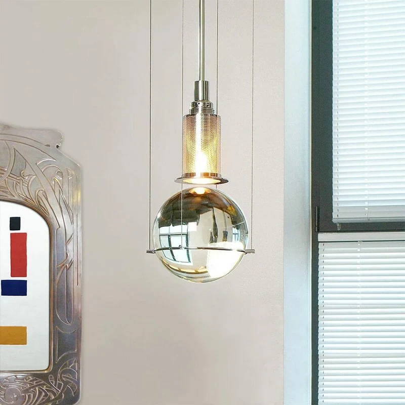 Tecnolumen LED-Hängeleuchte Le tre streghe Muranoglas Chrom