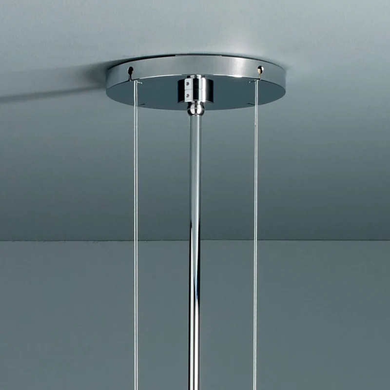 Tecnolumen LED-Hängeleuchte Le tre streghe Muranoglas Chrom
