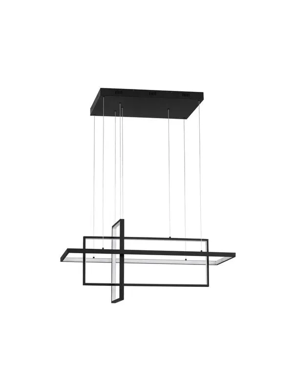 B-Ware Nova Luce Pendelleuchte CLEA Hängeleuchte Schwarz LED CCT SIEHE TEXT