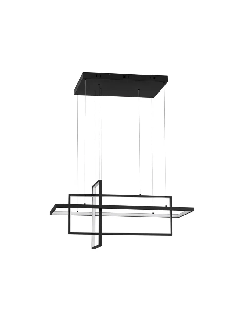 B-Ware Nova Luce Pendelleuchte CLEA Hängeleuchte Schwarz LED CCT SIEHE TEXT