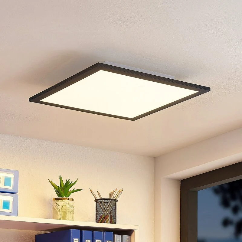 B-Ware Lindby LED Panel Deckenleuchte Deckenlampe schwarz Fernbedienung dimmbar544