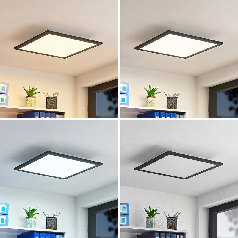 B-Ware Lindby LED Panel Deckenleuchte Deckenlampe schwarz Fernbedienung dimmbar544