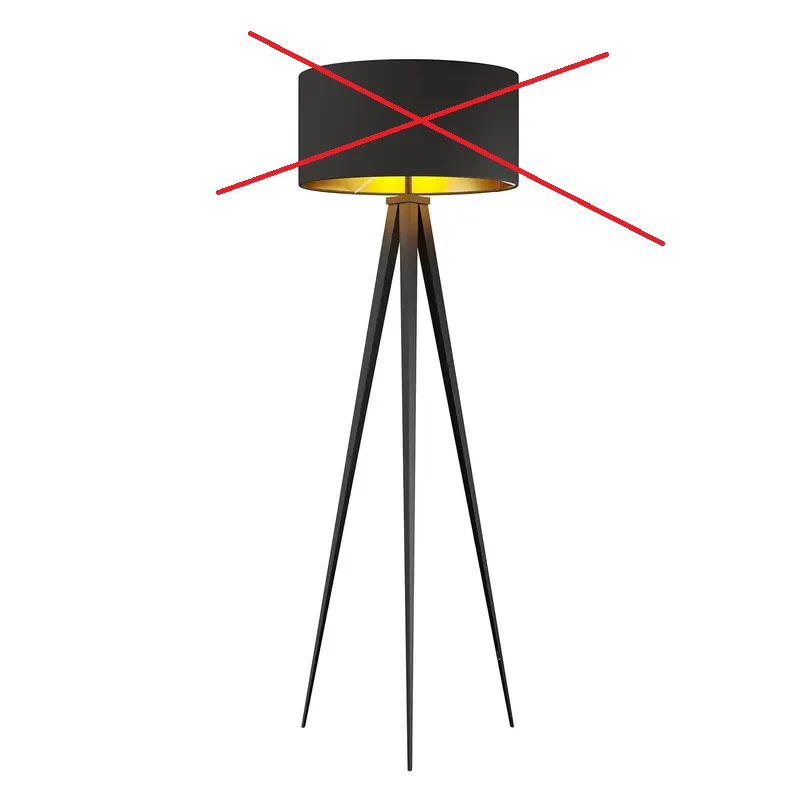 B-Ware Lindby Stehlampe Leuchte Benik schwarz gold Tripod Textil 153cm SIEHE TEXT/F852
