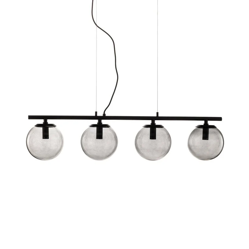 B-Ware Lucande Sotiana Hängelampe Hängelampe Lampe Leuchte 4 Glaskugeln schwarz 40W E14