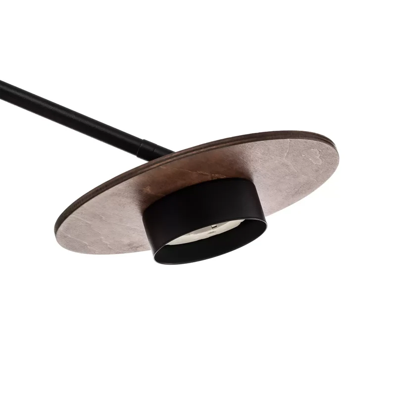 B-Ware Nowodvorski Lighting Deckenleuchte Disk mit Holzelementen dreiflammig GX53 Spot