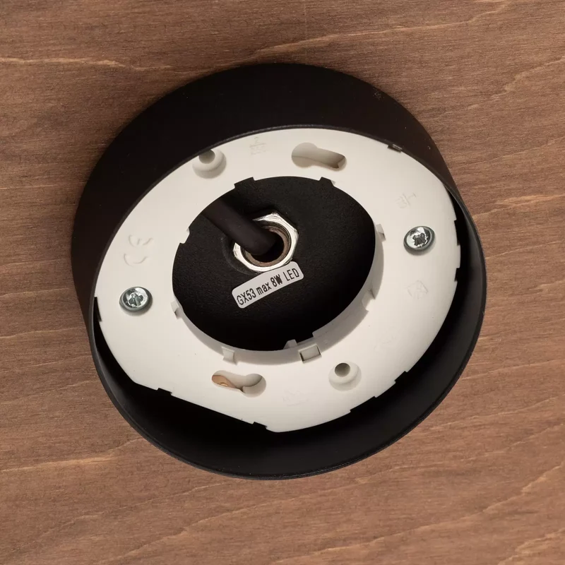 B-Ware Nowodvorski Lighting Deckenleuchte Disk mit Holzelementen dreiflammig GX53 Spot