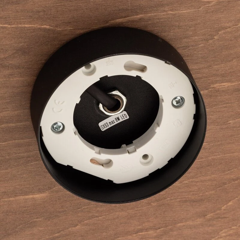 B-Ware Nowodvorski Lighting Deckenleuchte Disk mit Holzelementen dreiflammig GX53 Spot