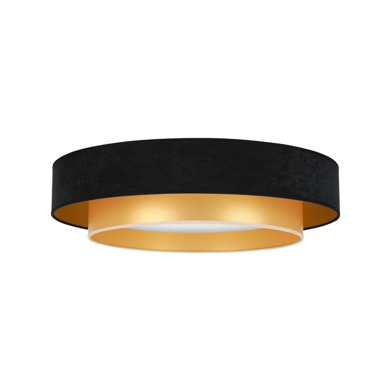 B-Ware Luneta LED Deckenlampe Leuchte Fernbedienung schwarz gold Samt SIEHE TEXT/F753