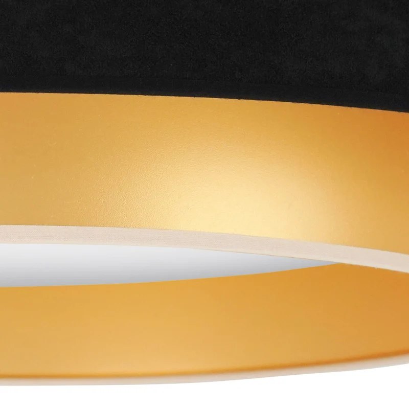B-Ware Luneta LED Deckenlampe Leuchte Fernbedienung schwarz gold Samt SIEHE TEXT/F753