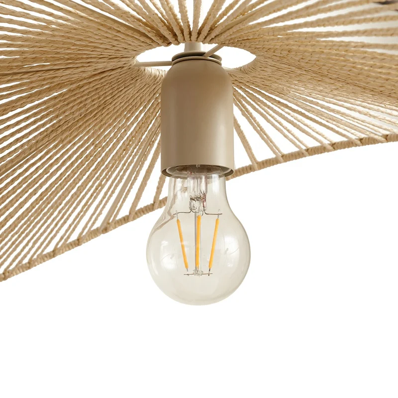 B-Ware Lindby Hängeleuchte Pendelleuchte Valdorin beige LED Länge 75 cm SIEHE TEXT/FOTO