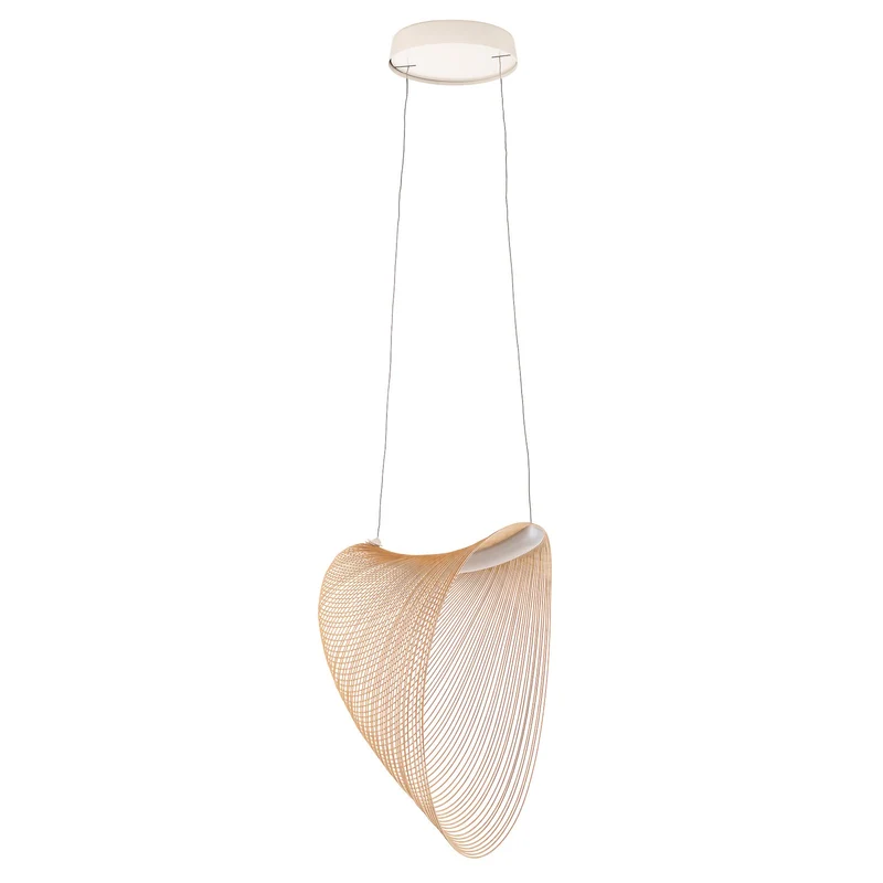 B-Ware Luceplan Illan LED Holzhängelampe Pendelleuchte Lampe birke dimmbar 60 cm