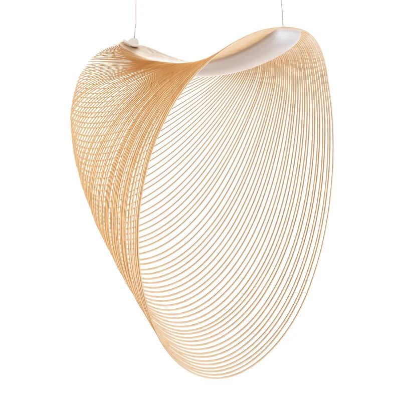 B-Ware Luceplan Illan LED Holzhängelampe Pendelleuchte Lampe birke dimmbar 60 cm
